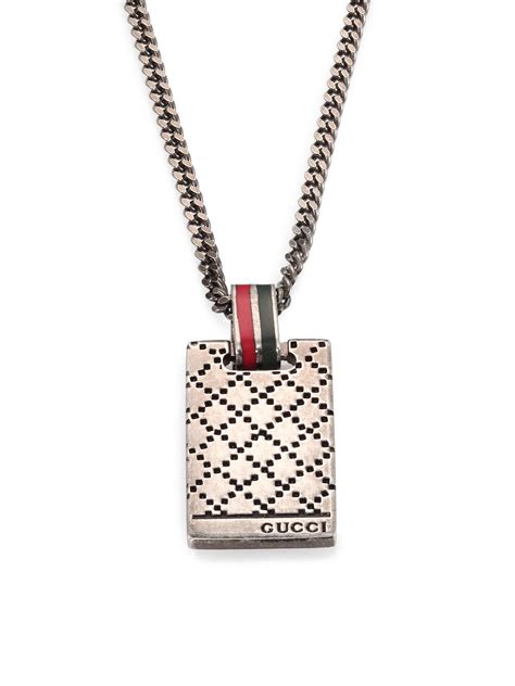 gucci necklaces for men|Gucci men's necklace silver.